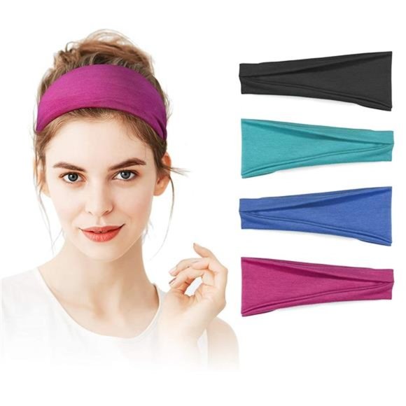 Headbands for Women, Kuaima Workout Yoga Headband Non Slip Stretchy Cotton bands - Picture 1 of 6